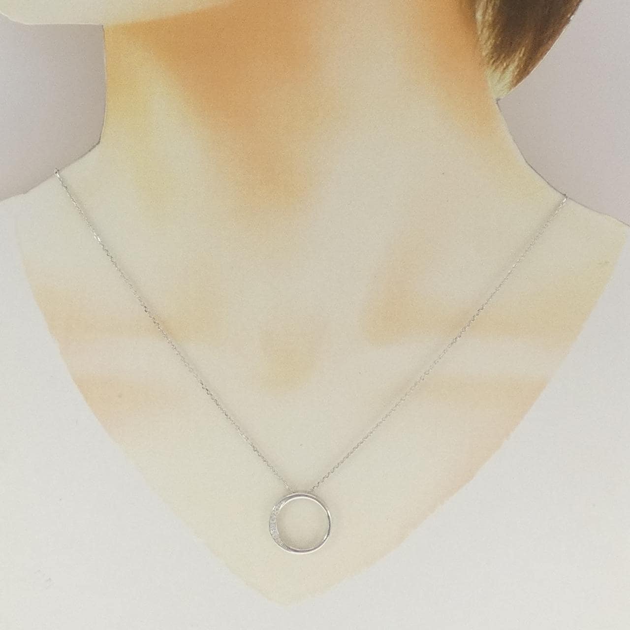 K10WG ダイヤモンド ネックレス 0.06CT
