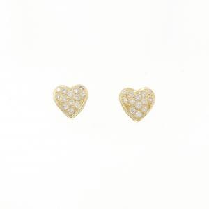 K18YG ハート ダイヤモンド ピアス 0.24CT