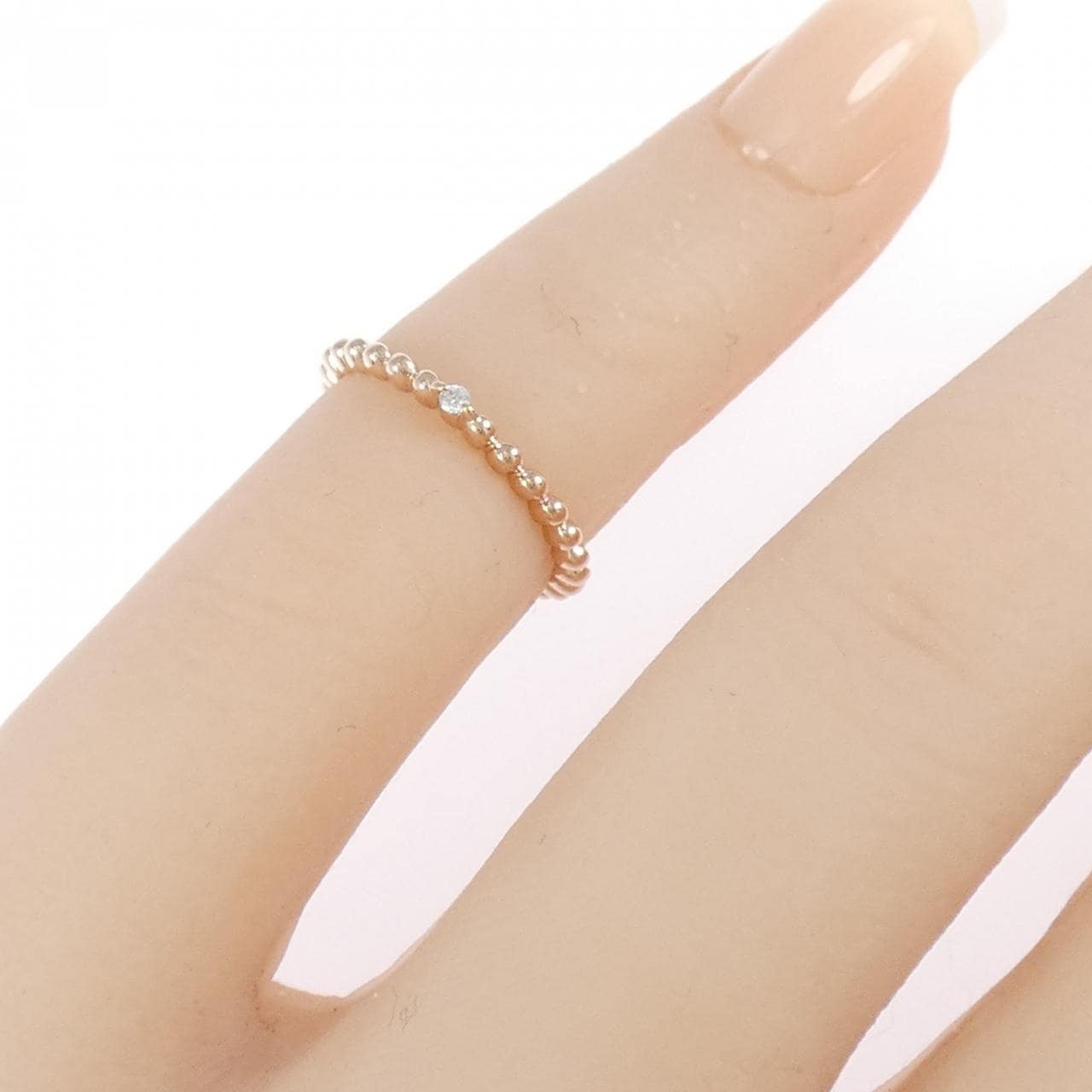 K10PG ダイヤモンド ピンキーリング 0.01CT