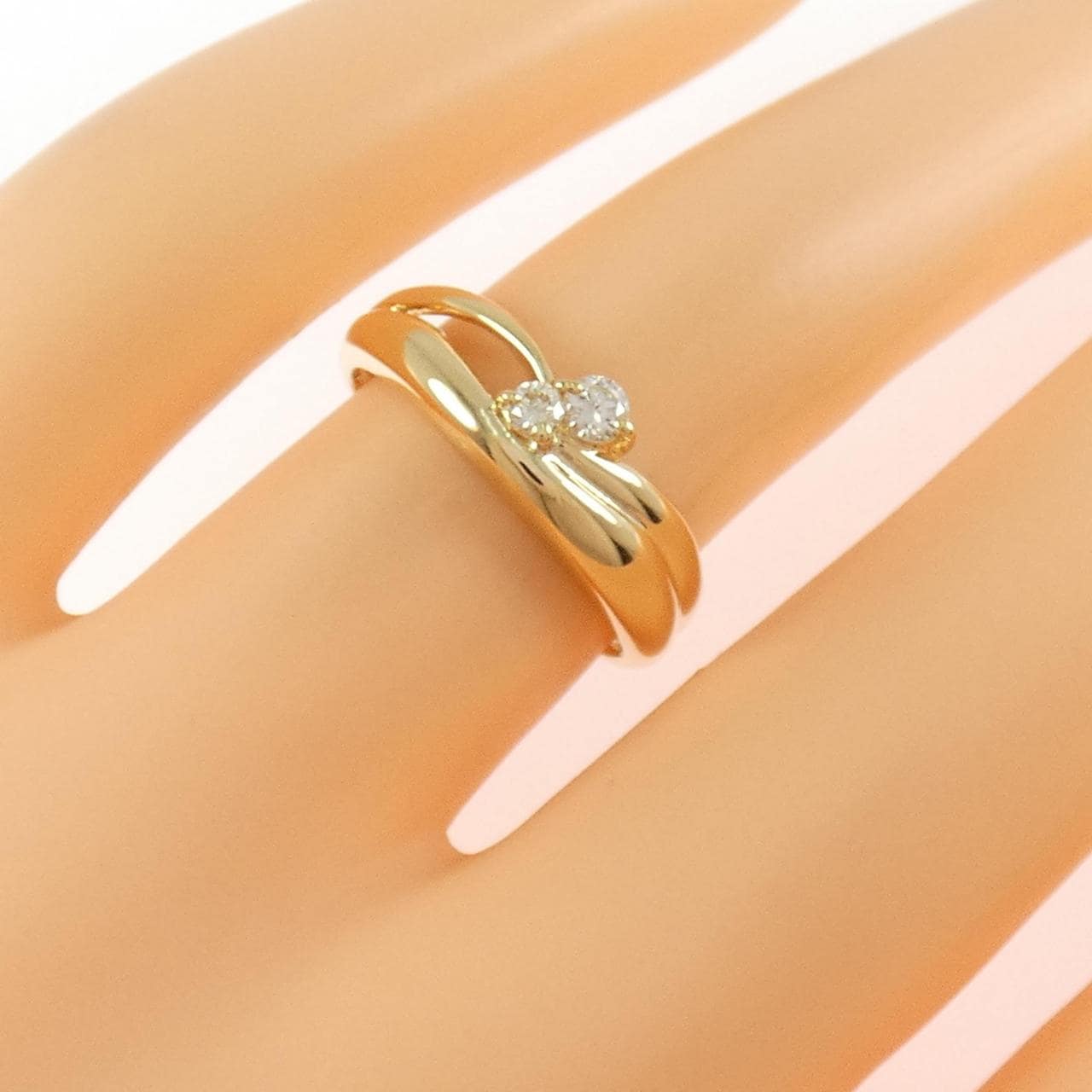 K18YG ダイヤモンド リング 0.10CT