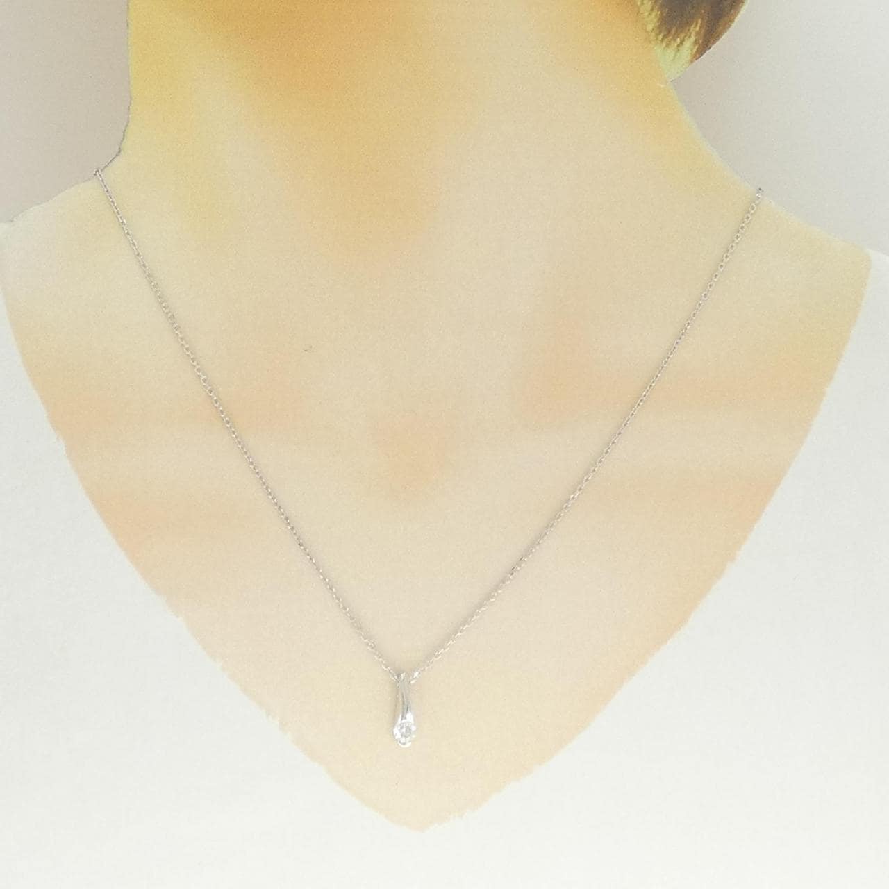 K18WG ダイヤモンド ネックレス 0.24CT
