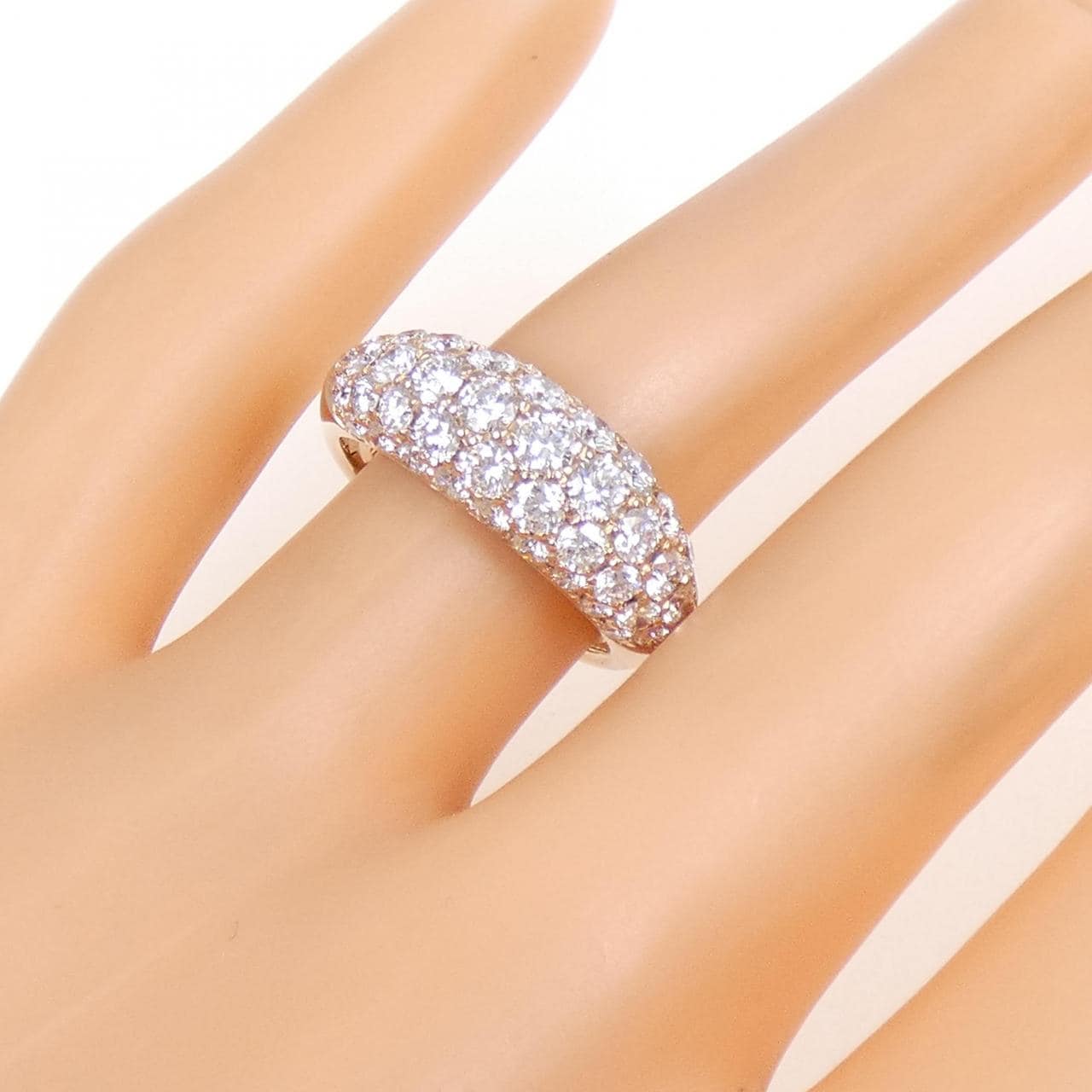 K18PG パヴェ ダイヤモンド リング 2.00CT
