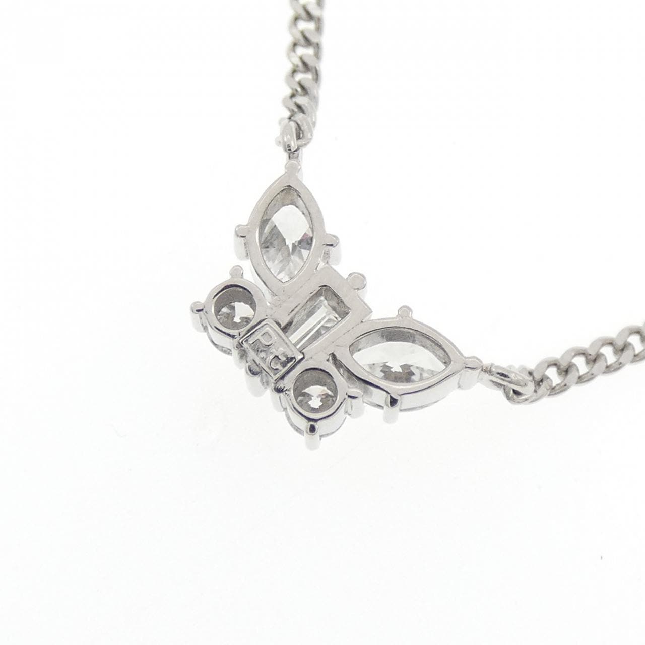 PT850 バタフライ ダイヤモンド ネックレス 0.46CT