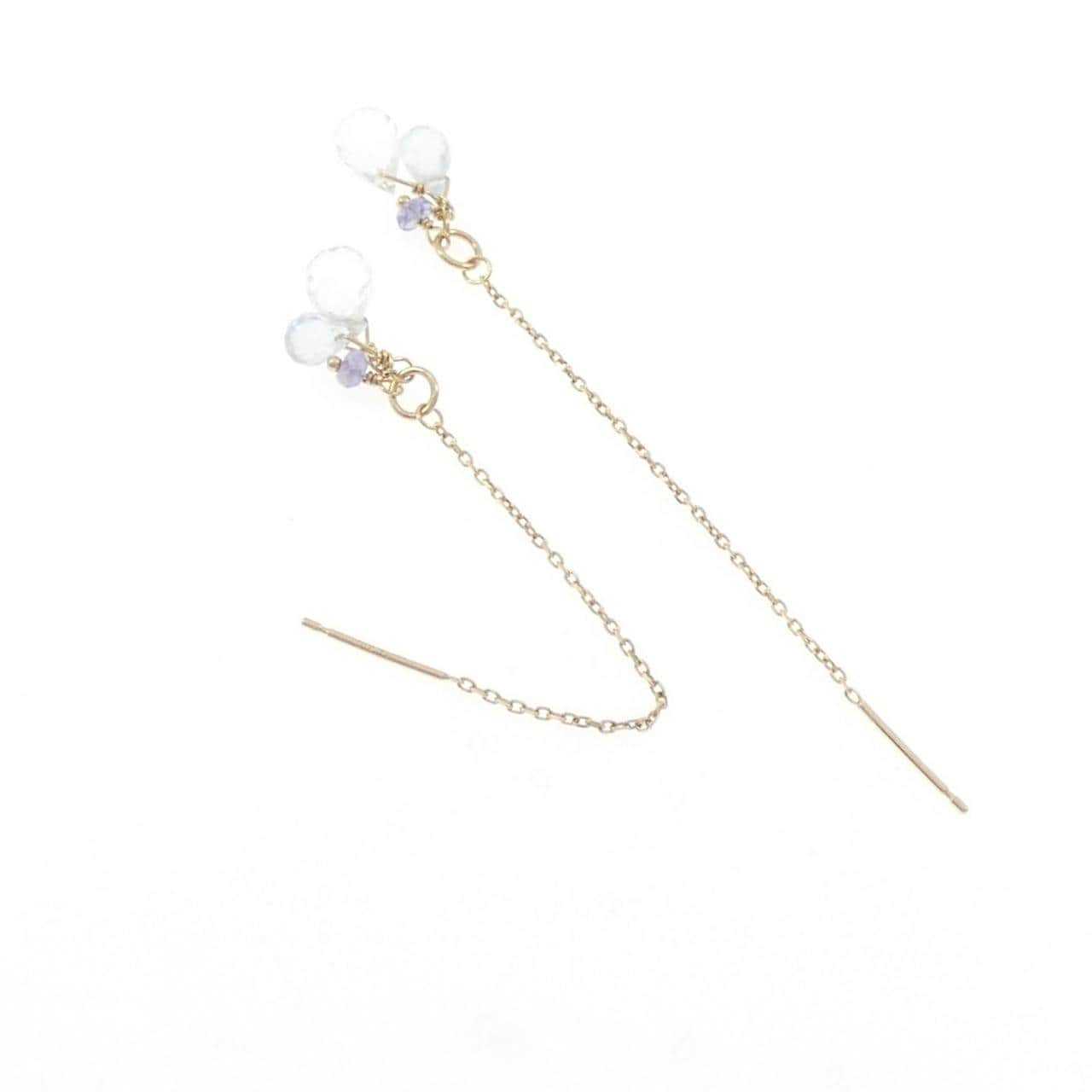 アガット カラーストーン ピアス