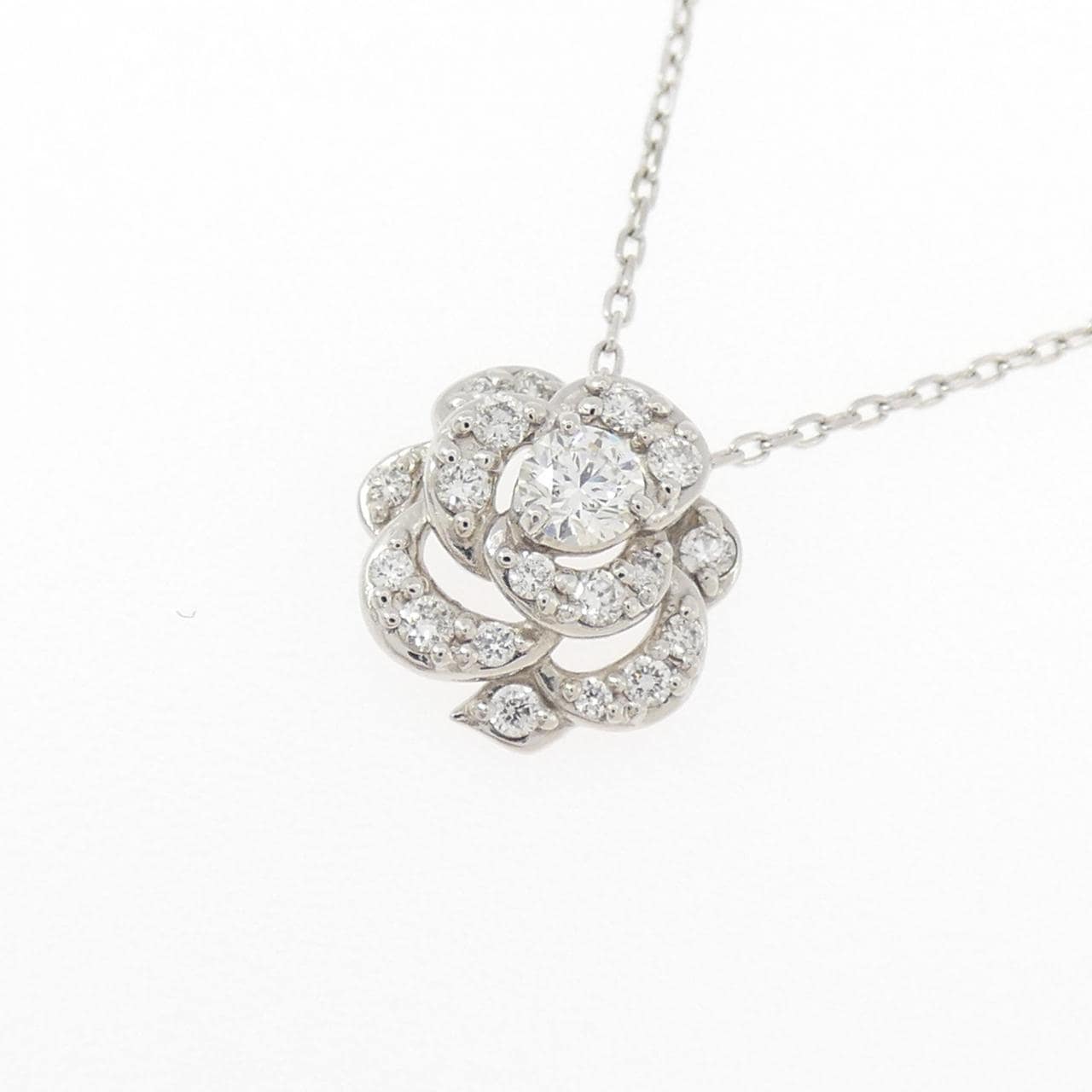 ヴァンドーム ローズ ダイヤモンド ネックレス 0.11CT