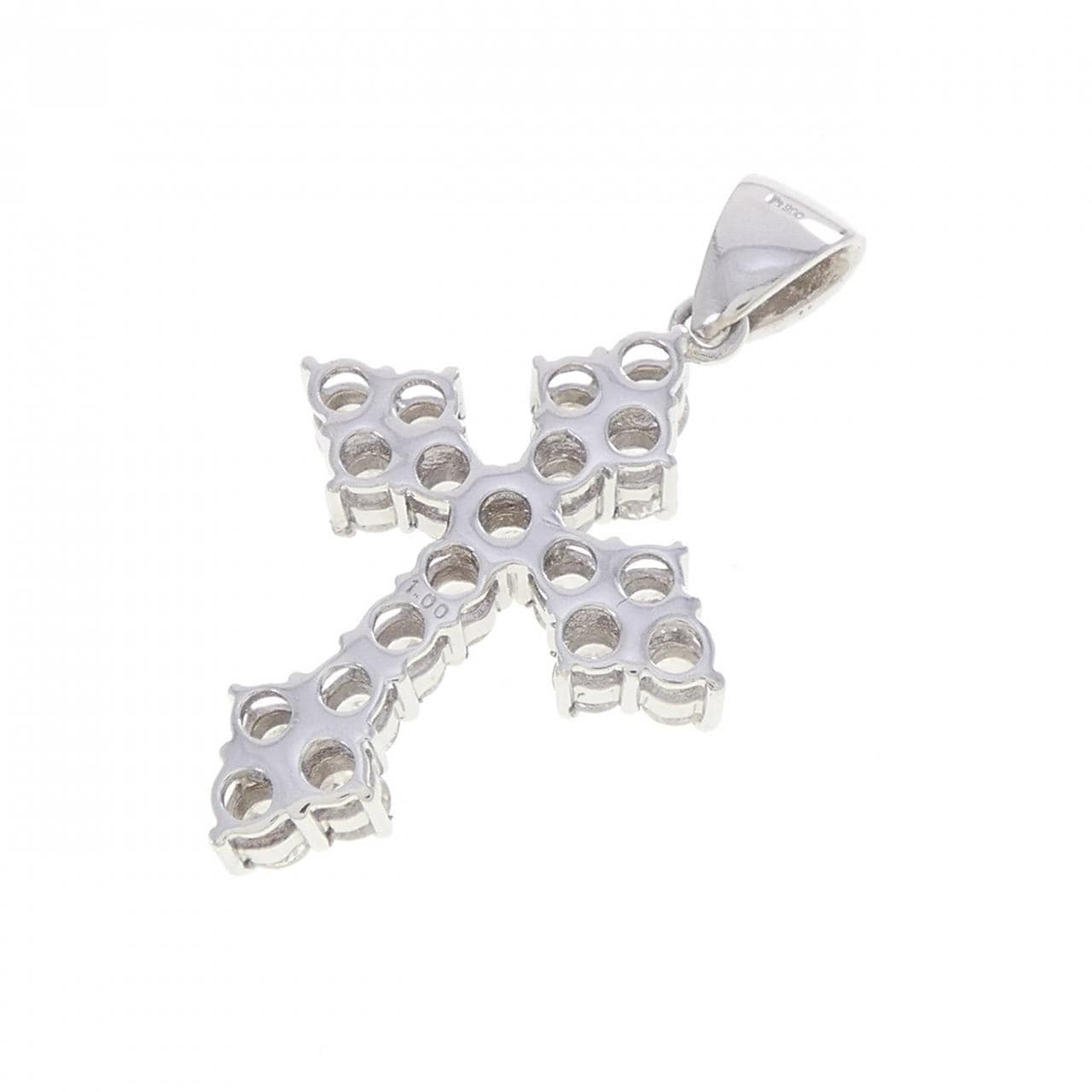 PT900 クロス ダイヤモンド ペンダント 1.00CT