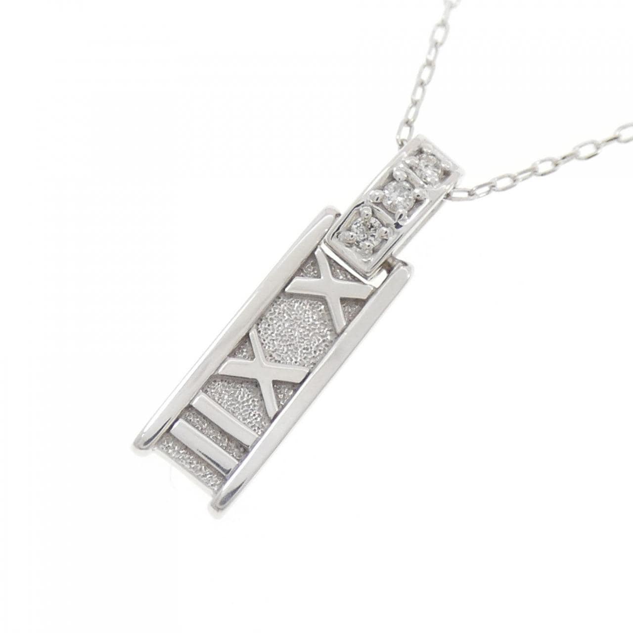 K18WG ダイヤモンド ネックレス 0.06CT