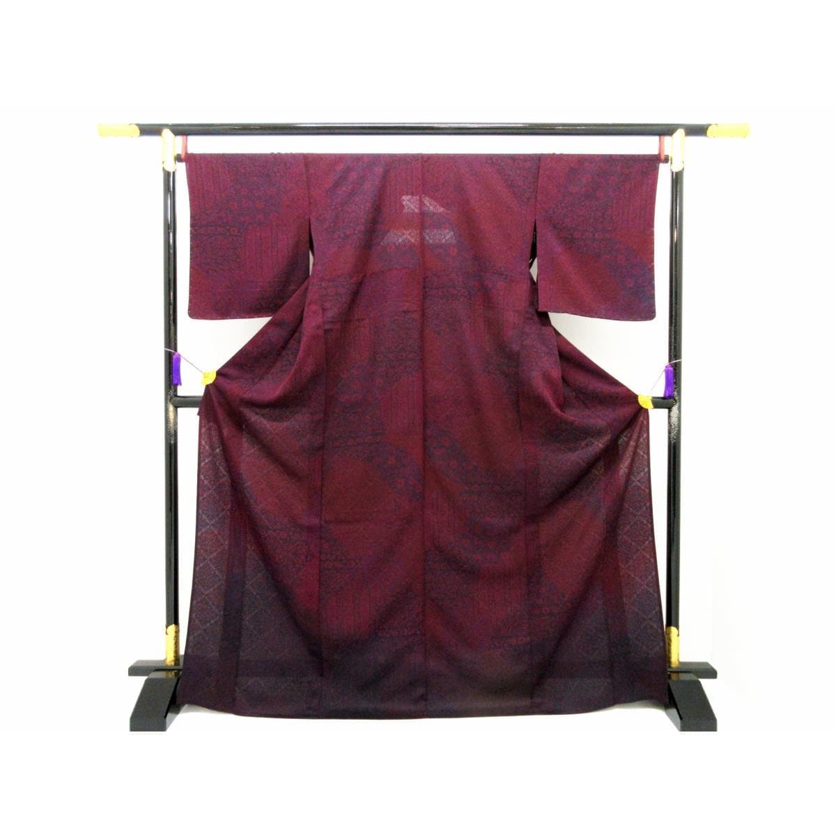 【新品】単衣　紋紗織訪問着　友禅加工ボカシ染