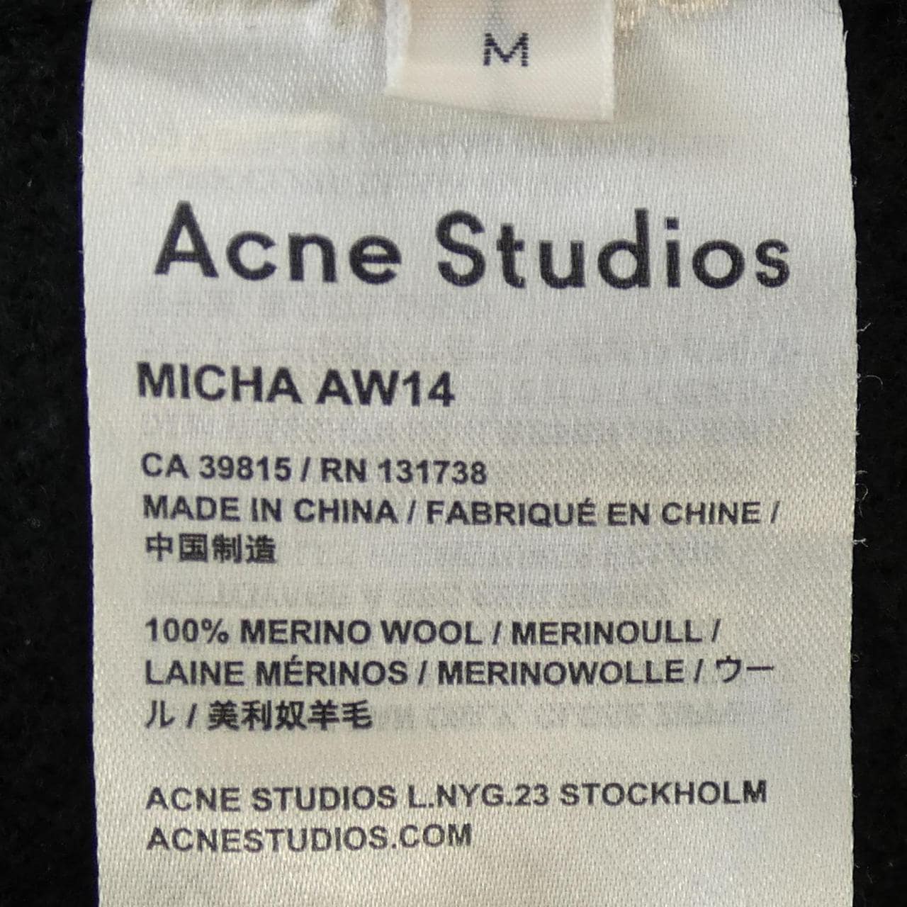 アクネストゥディオズ ACNE STUDIOS MICHA AW14 ニット