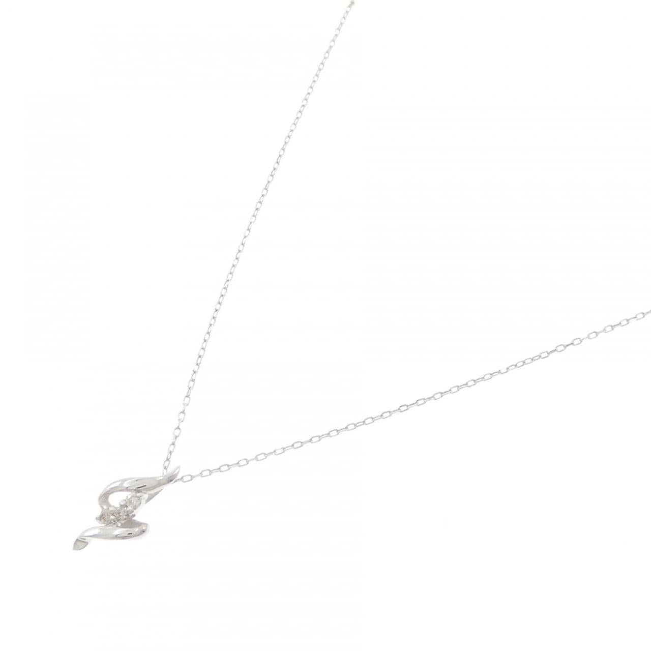 K18WG ダイヤモンド ネックレス 0.02CT