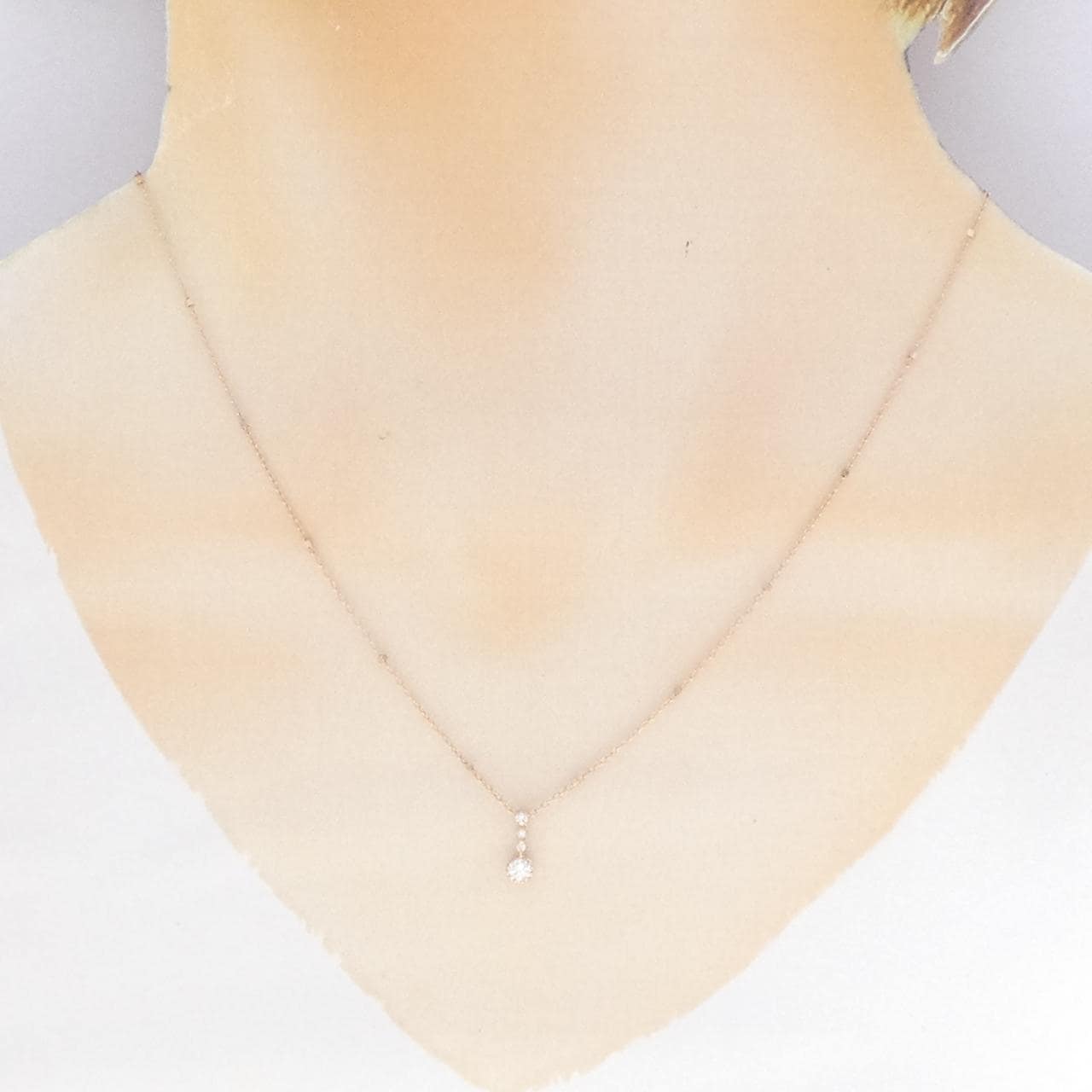 K10PG ダイヤモンド ネックレス 0.14CT