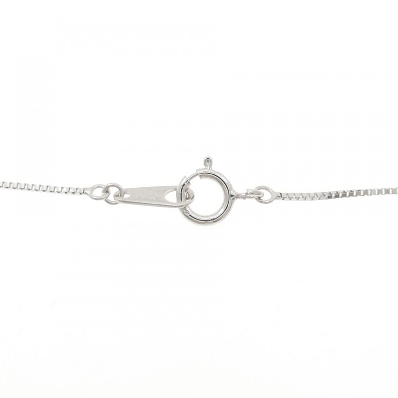K14WG/PT900 エメラルド ネックレス 0.16CT