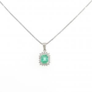 PT900/PT850 エメラルド ネックレス 0.66CT