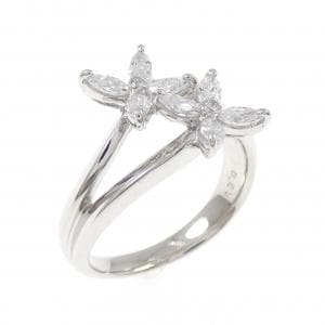PT900 フラワー ダイヤモンド リング 0.51CT