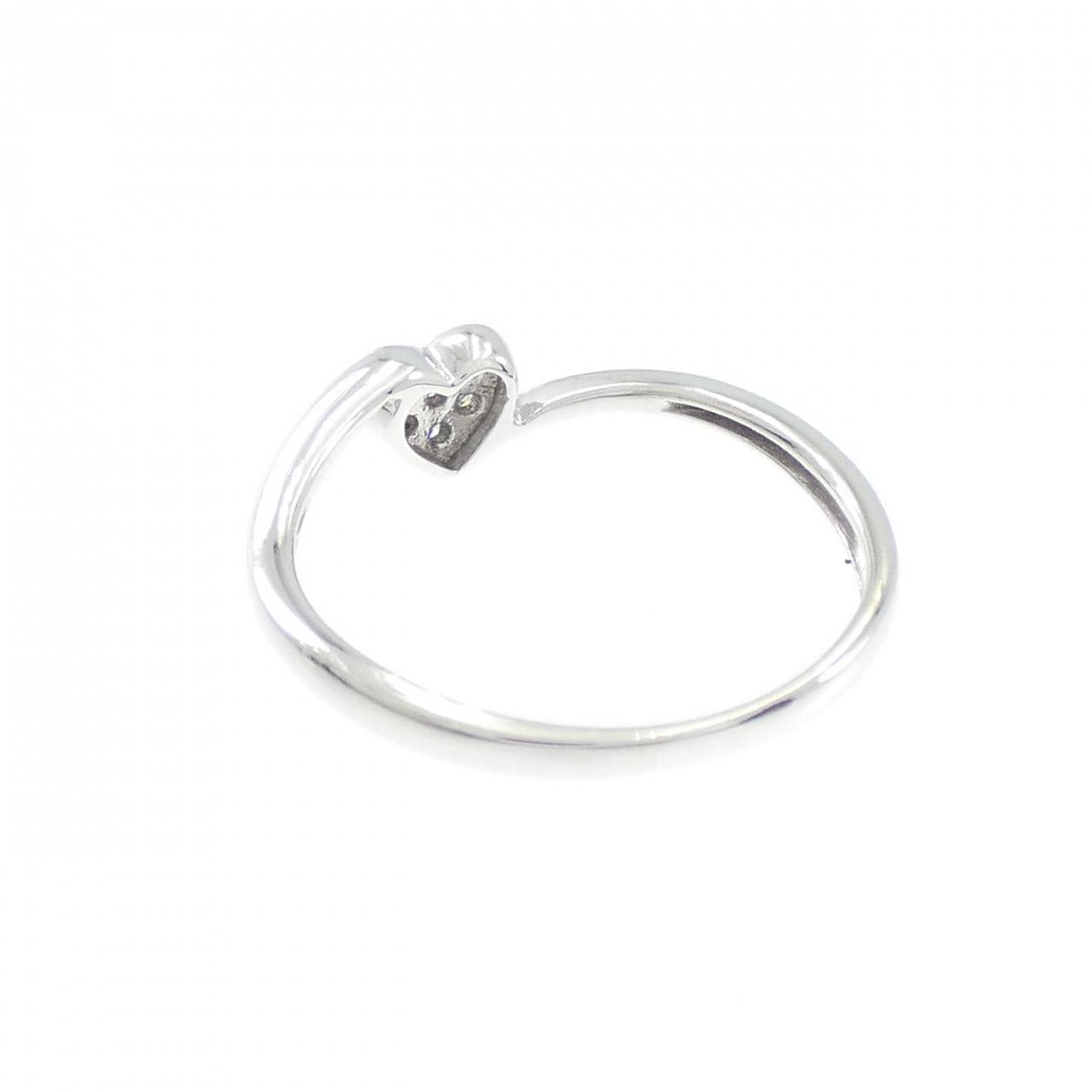 10KWG ハート ダイヤモンド リング 0.03CT