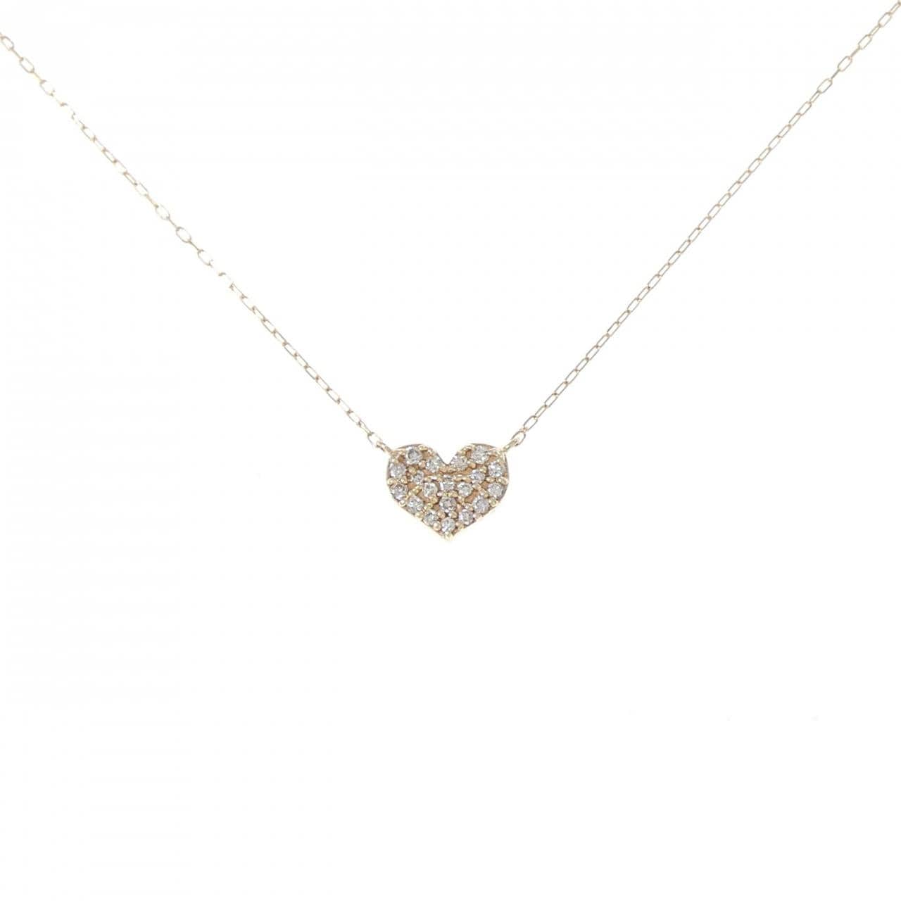 K10YG ハート ルビー ネックレス