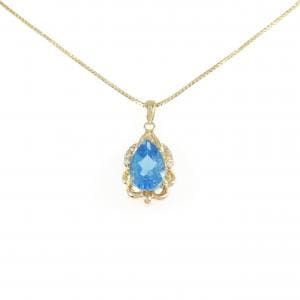 K18YG blue Topaz necklace