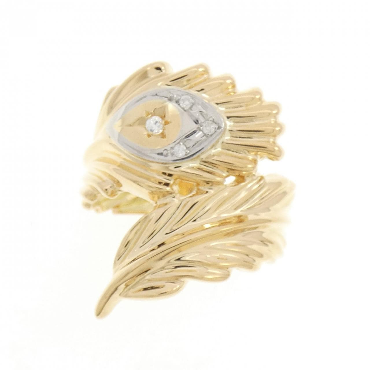 K18YG/PT900 ダイヤモンド リング 0.03CT