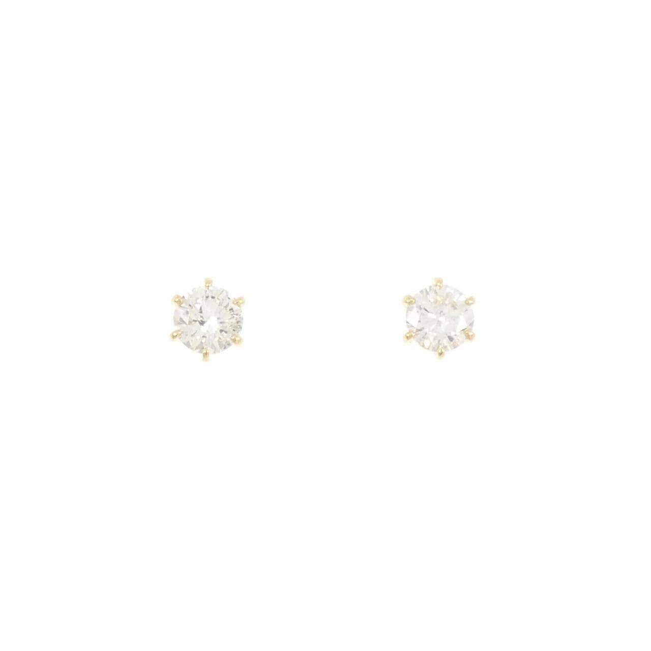 [再加工款] K18YG鑽石耳環 0.303CT 0.307CT HI I1 VG-GOOD