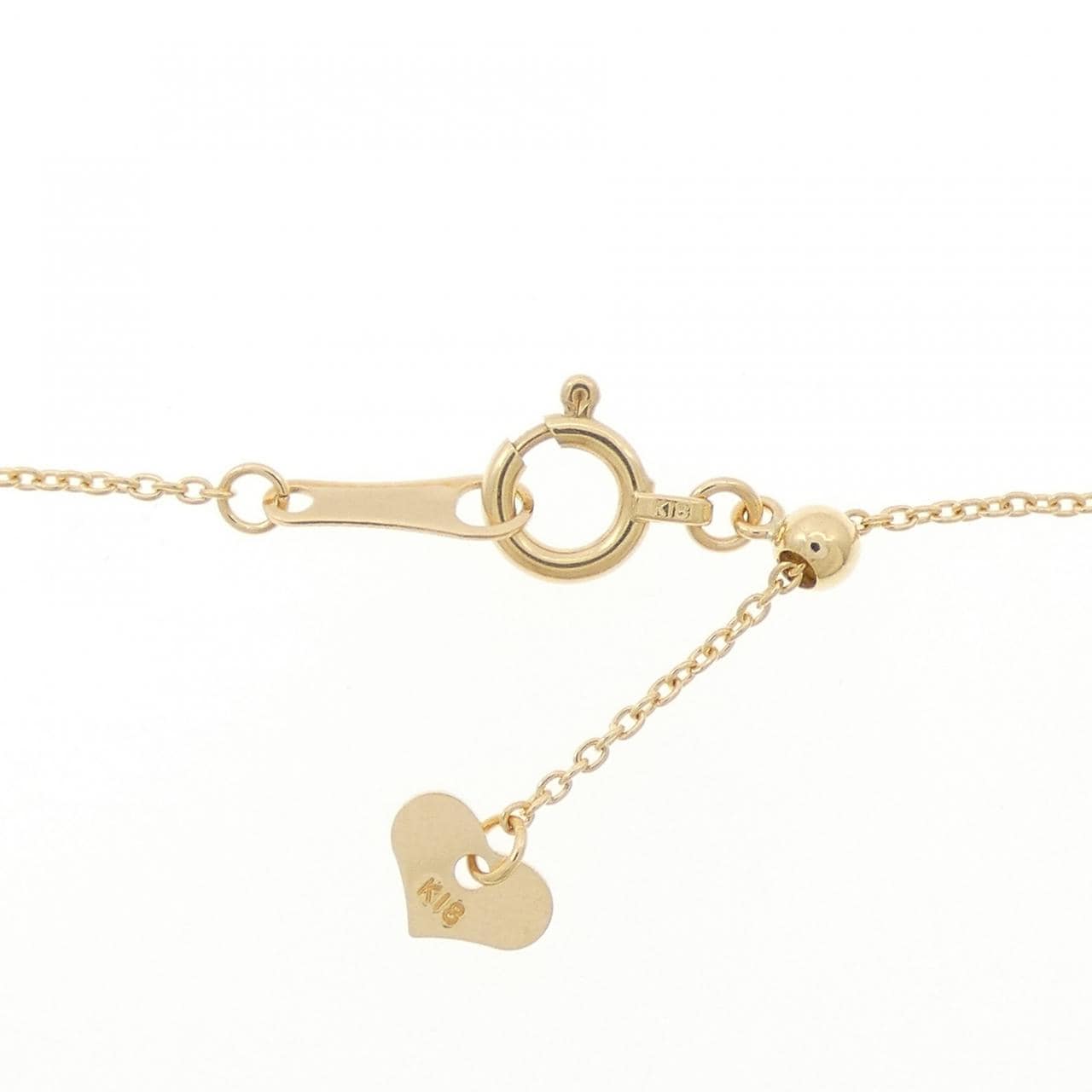 K18YG/PT900 ダイヤモンド ネックレス 0.19CT