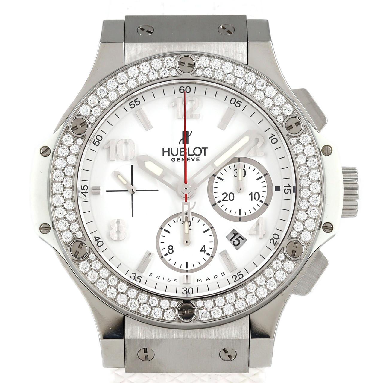 ウブロ ビッグバンオールホワイトダイヤモンド 301.SE.230.RW.114 SSxセラミック 自動巻