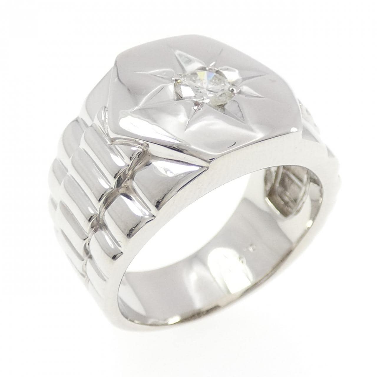 PT900 印台 ダイヤモンド リング 0.40CT