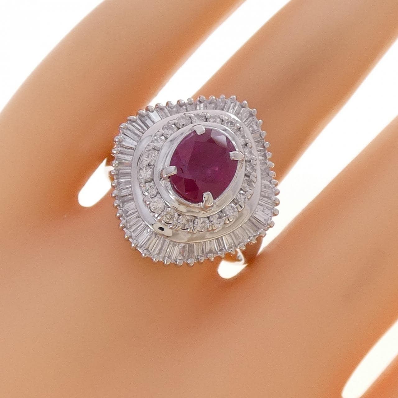PT900 ルビー リング 1.85CT