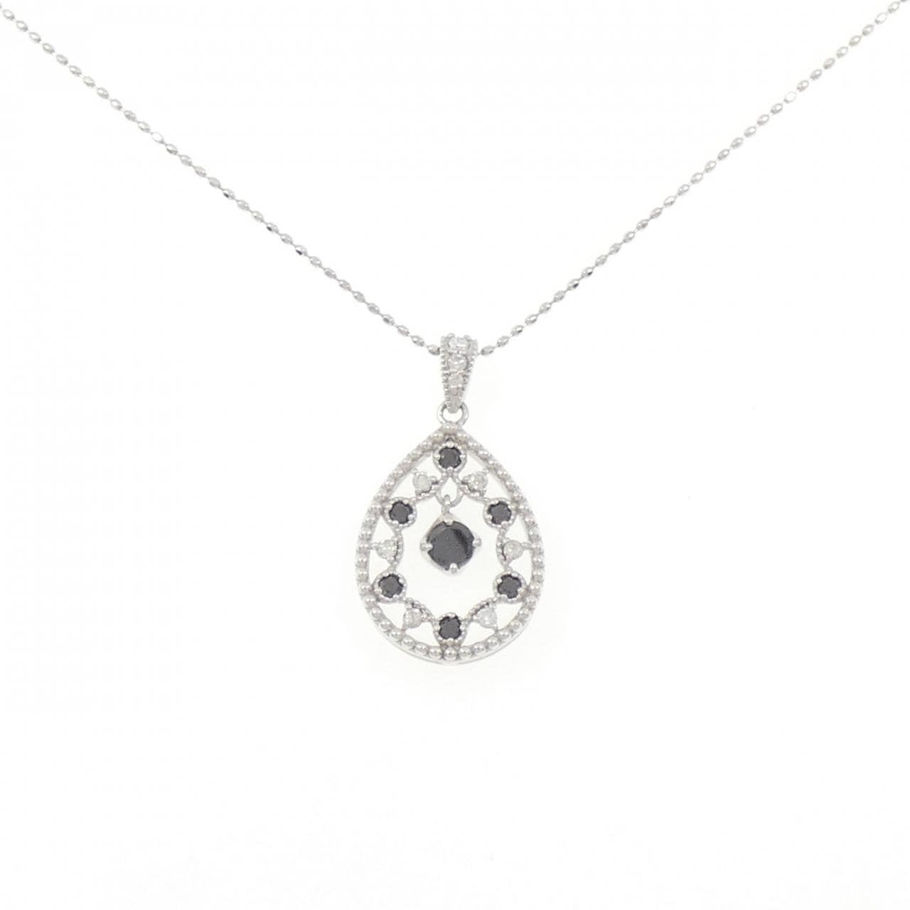K18WG ダイヤモンド ネックレス 0.26CT
