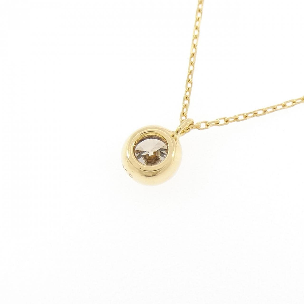 K18YG ソリティア ダイヤモンド ネックレス 0.30CT