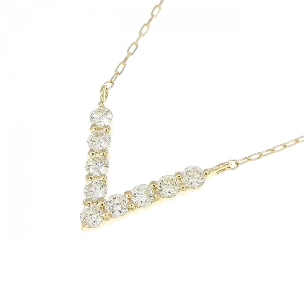 K18YG ダイヤモンド ネックレス 0.20CT