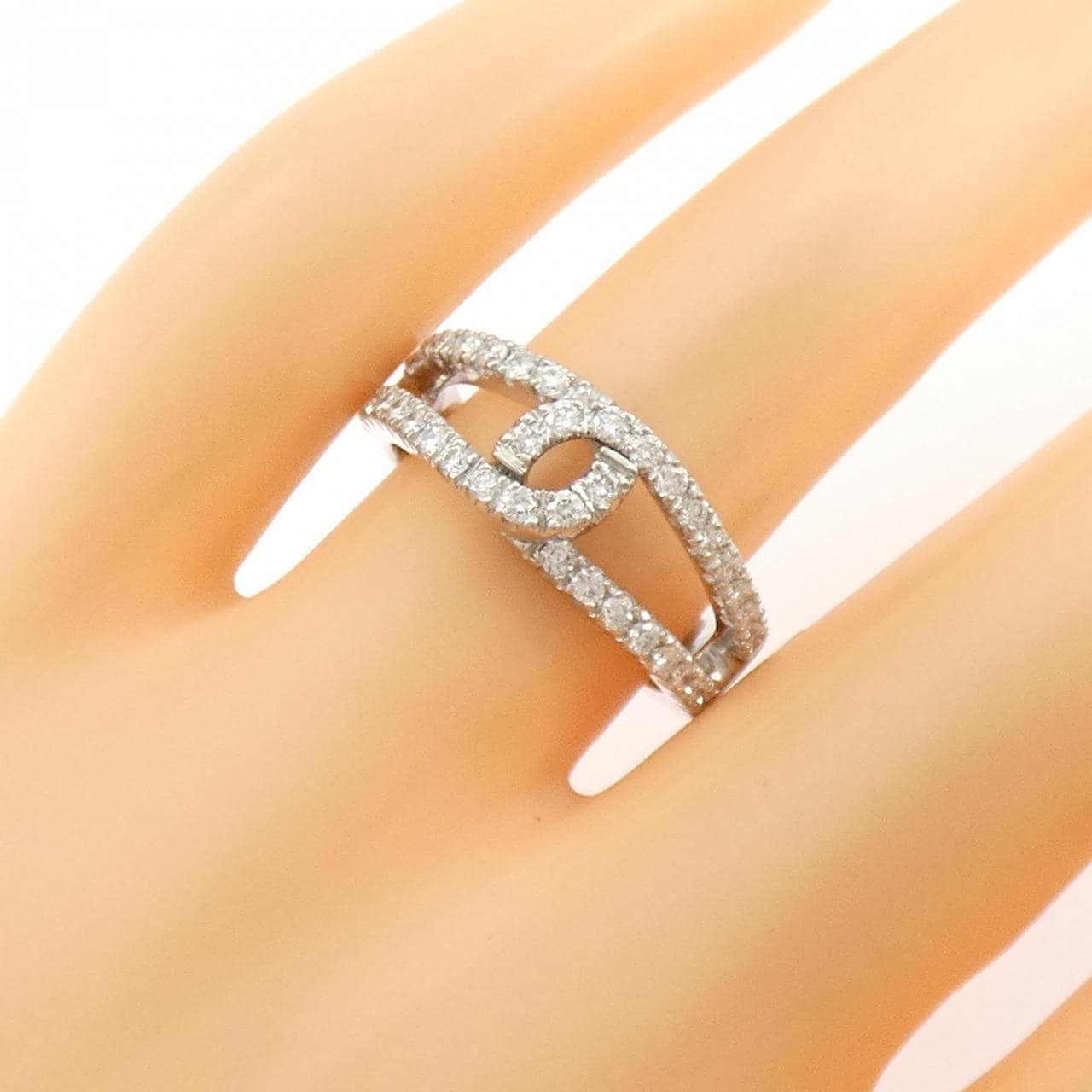 750WG ダイヤモンド リング 0.60CT