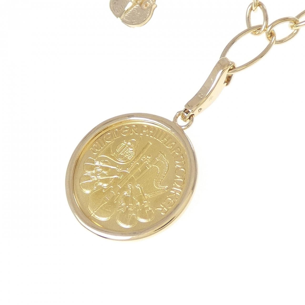 K18YG(枠) コイン ネックレス