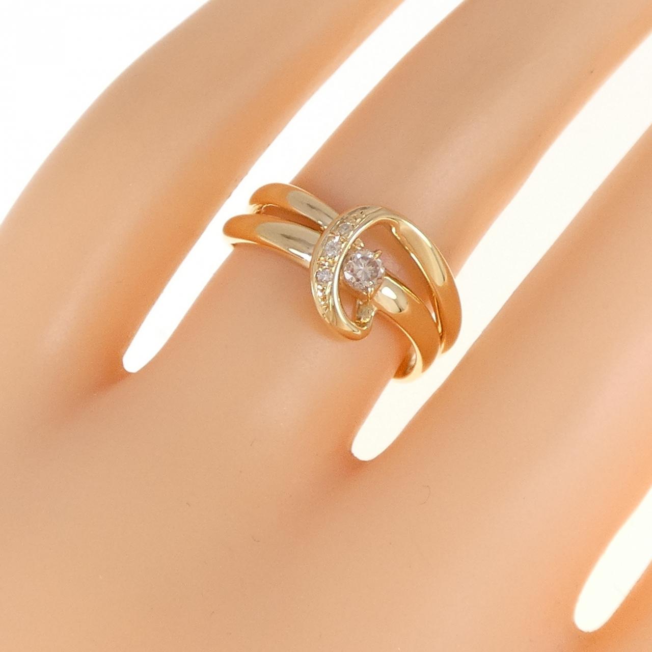 K18YG ダイヤモンド リング 0.12CT