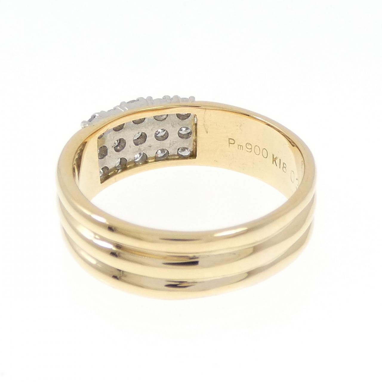 K18YG/Pm900 ダイヤモンド リング 0.38CT