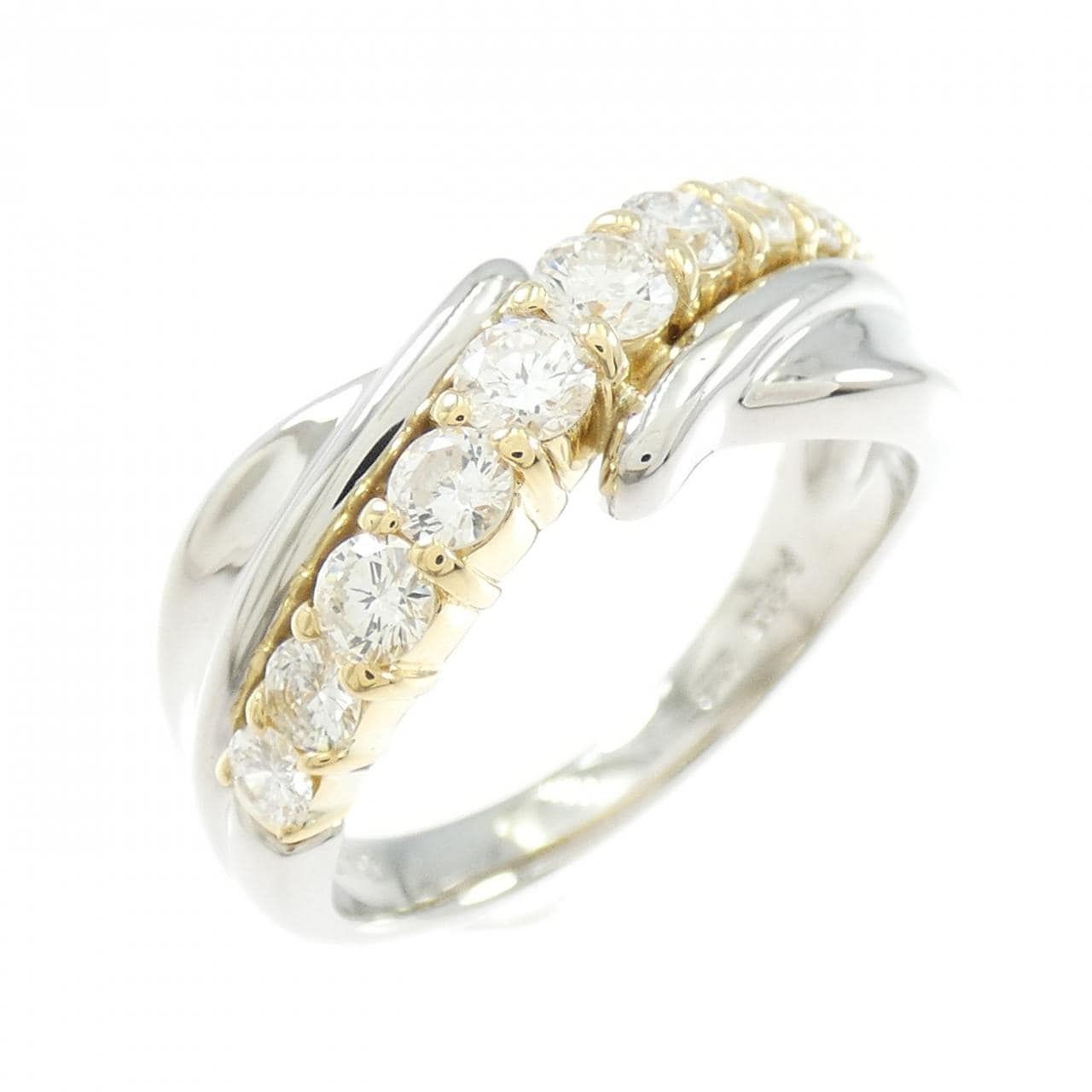 PT900/K18YG ダイヤモンド リング 0.70CT