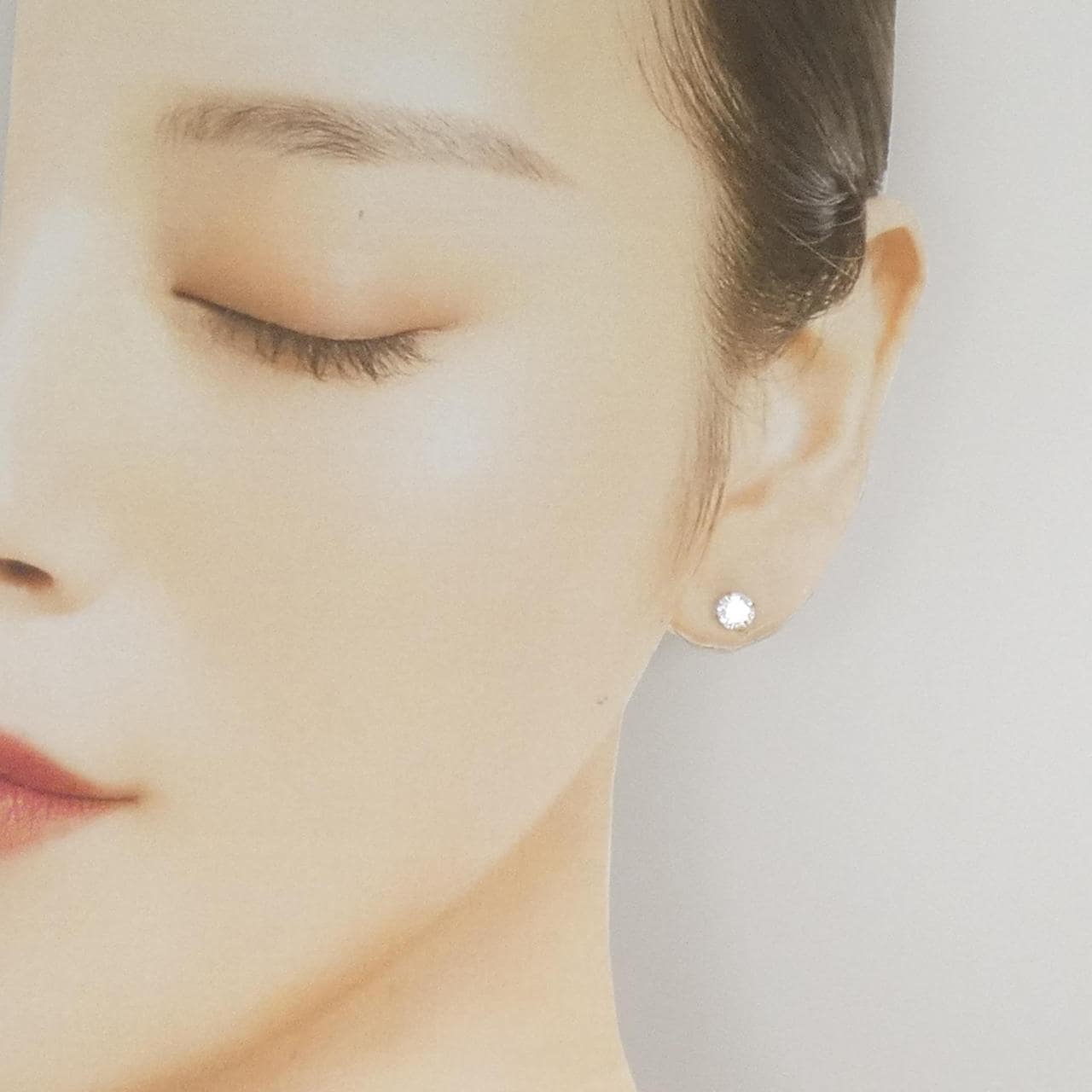 K18YG立方形耳環