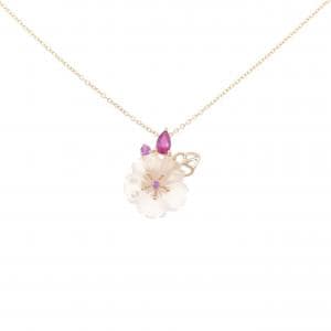 K18PG カラーストーン ネックレス