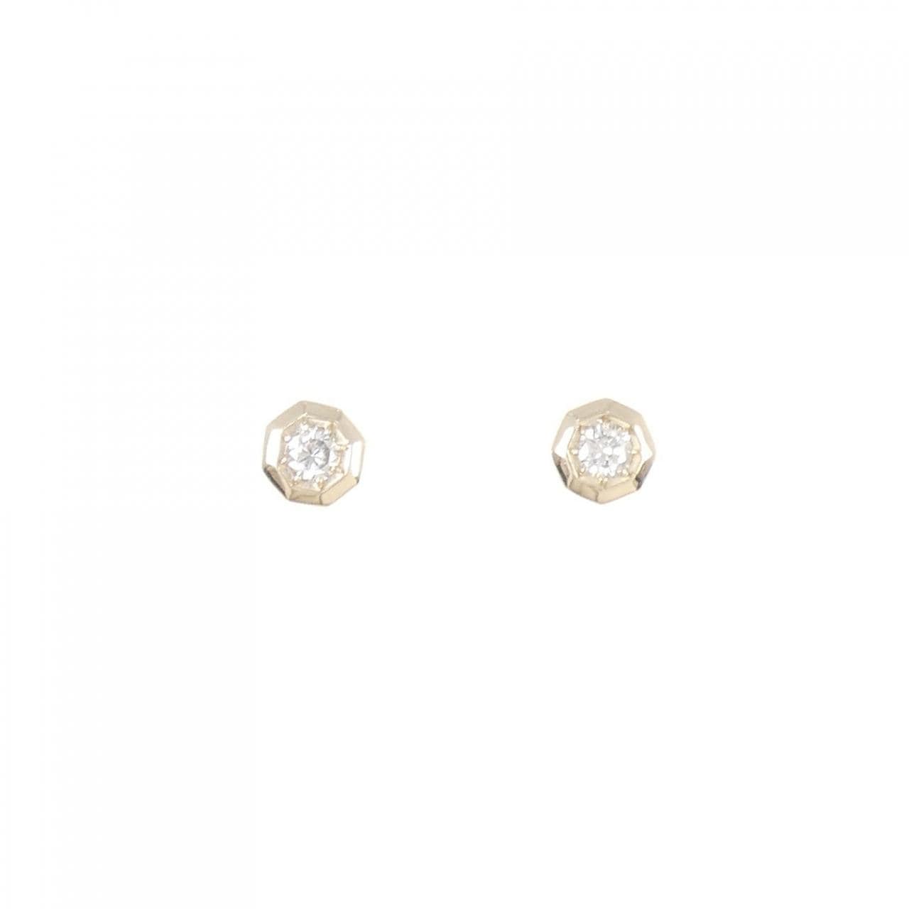 【リメイク】K10YG ダイヤモンド ピアス 0.14CT