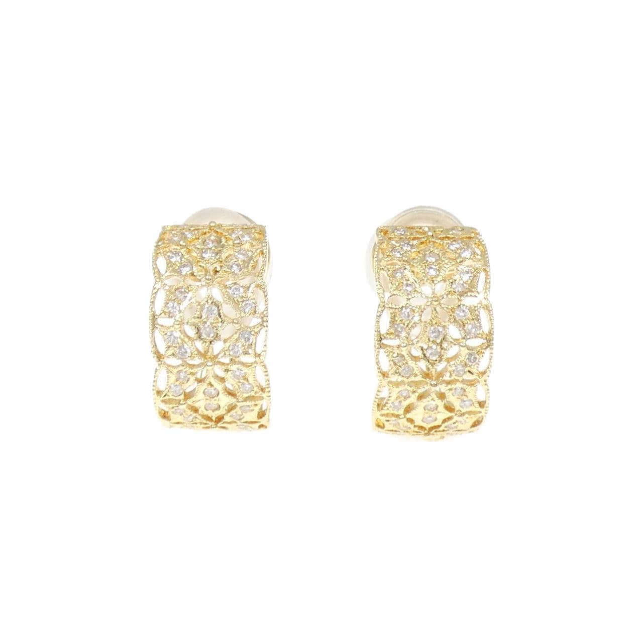 K18YG鑽石耳環/耳夹0.51CT