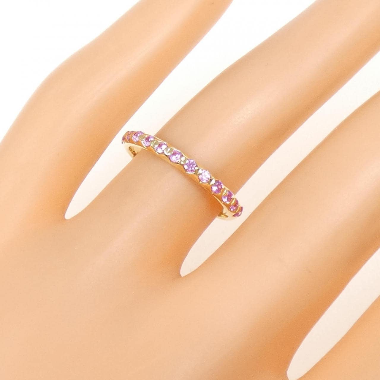 K18YG サファイヤ リング 0.29CT