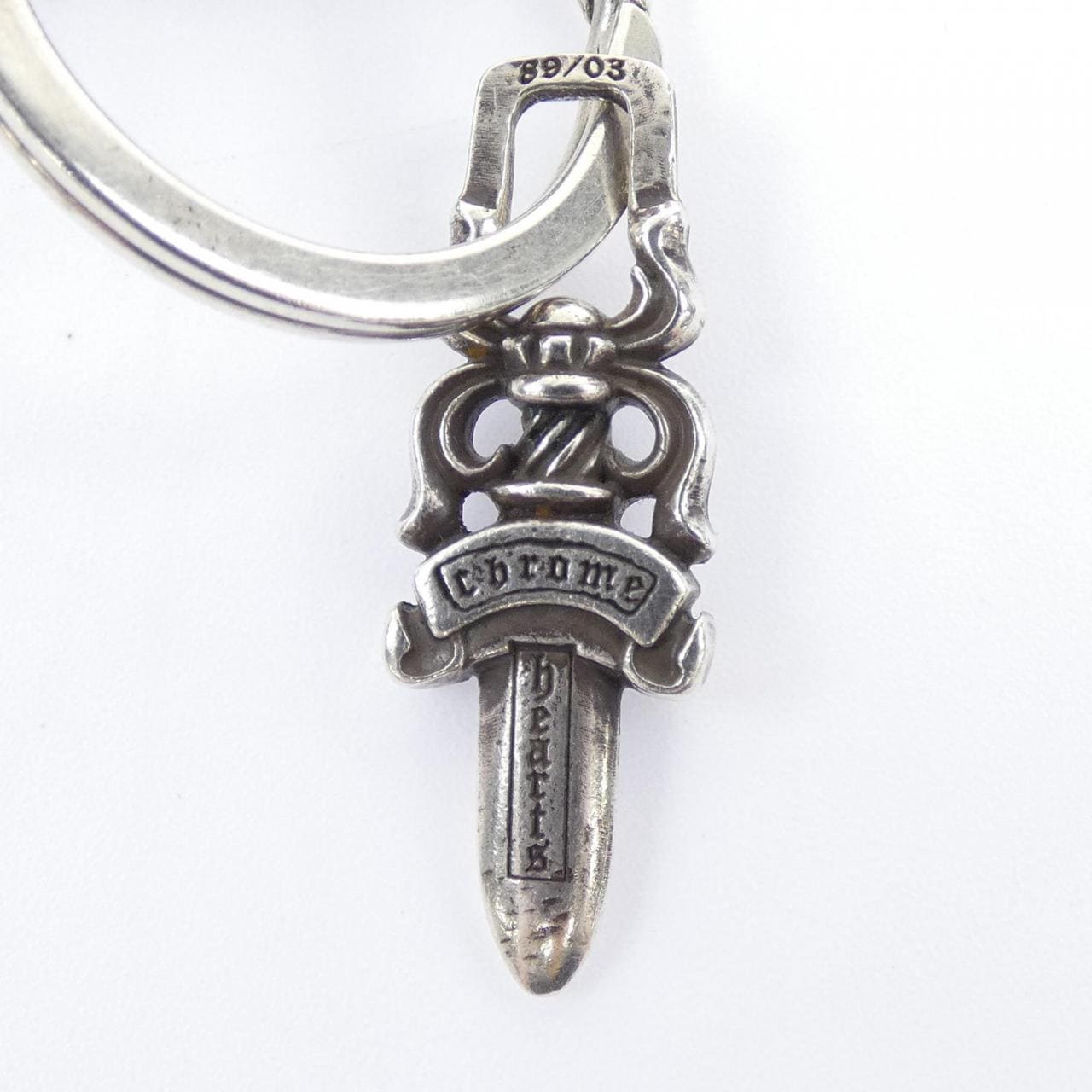 クロムハーツ CHROME HEARTS CLIP CHAIN FANCY ＃5 DAGGER 8LINKS SWVL 2357 304 5000 9100 KEY HOLDER