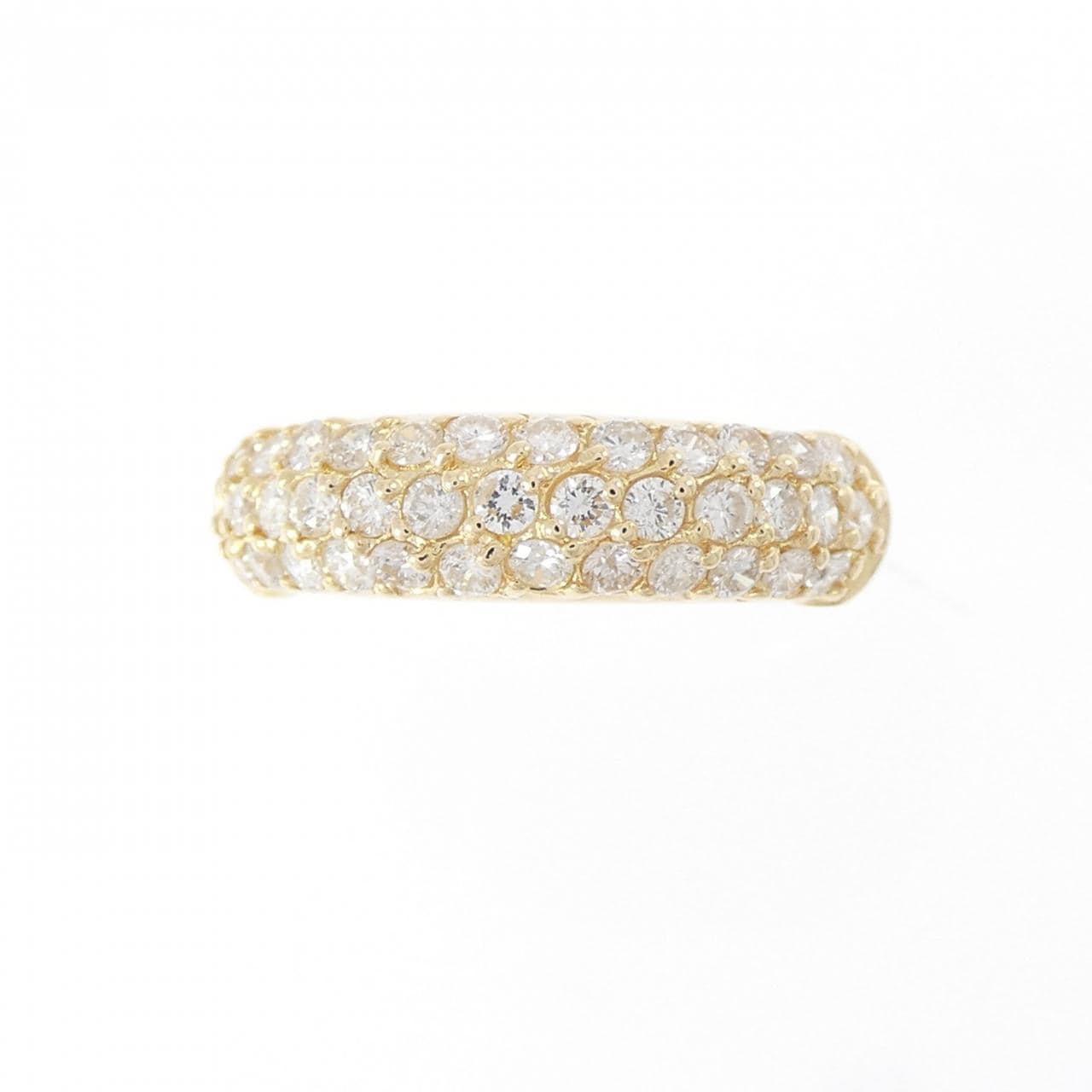K18YG パヴェ ダイヤモンド ピンキーリング 0.50CT