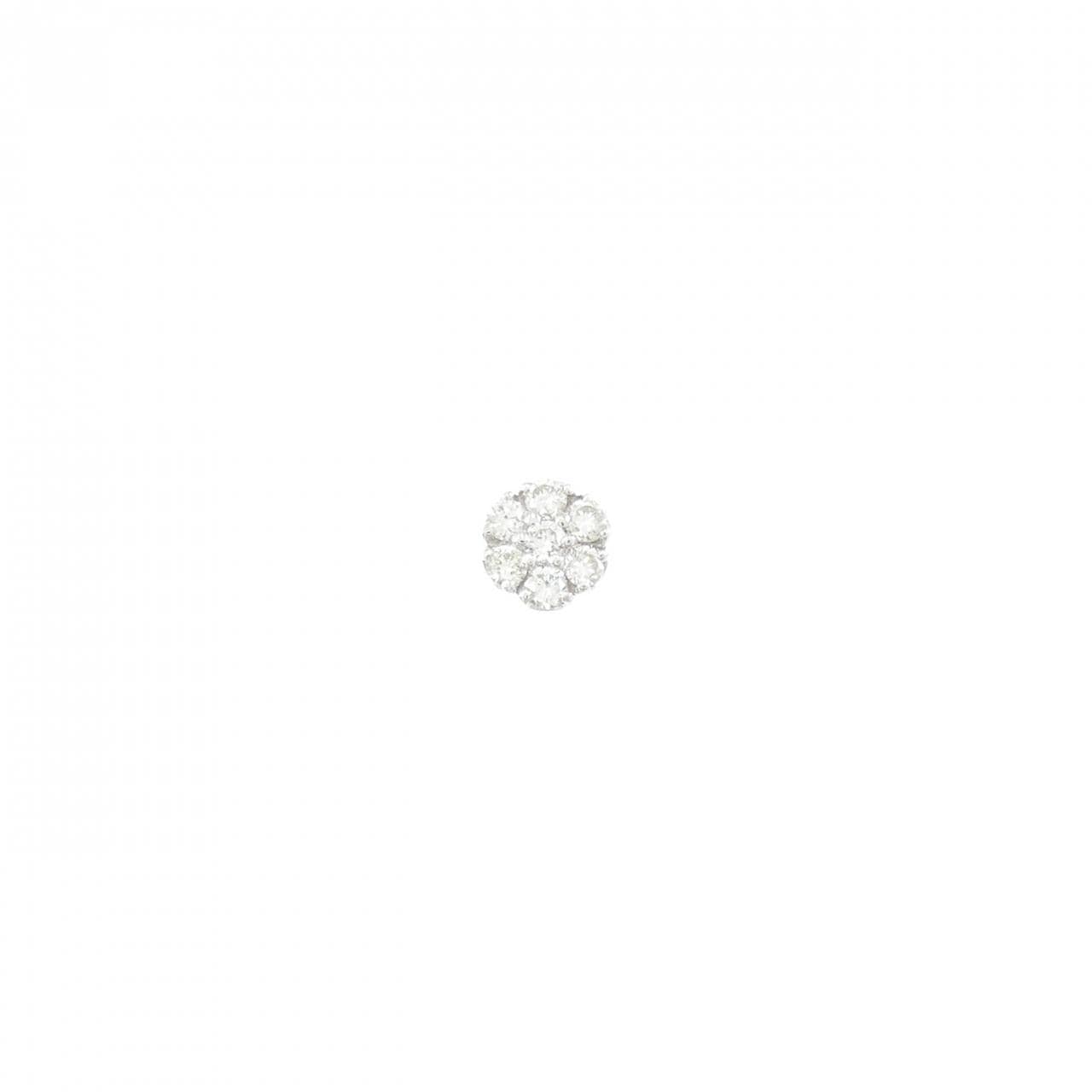 K18WG ダイヤモンド ピアス 0.12CT 片耳