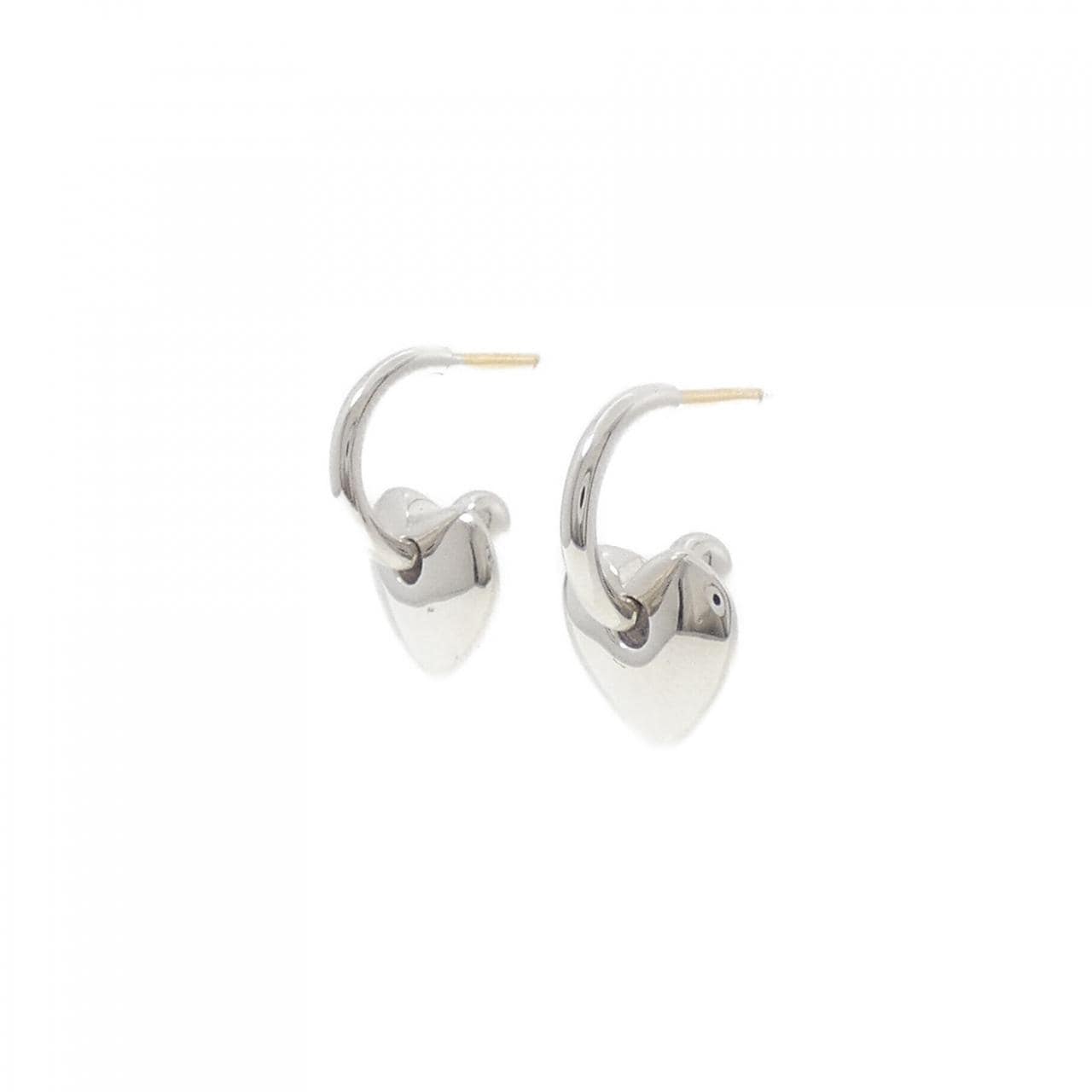 スタージュエリー 750WG/750YG/K18YG ハート ピアス