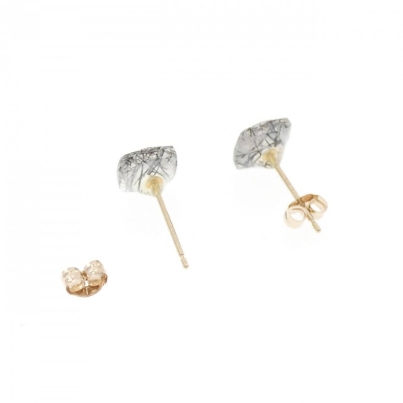 アガット トルマリンインクオーツ ピアス