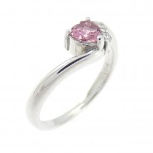 K18WG ハート トルマリン リング