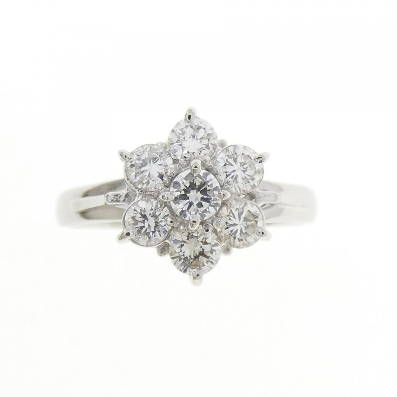 PT900 フラワー ダイヤモンド リング 0.51CT