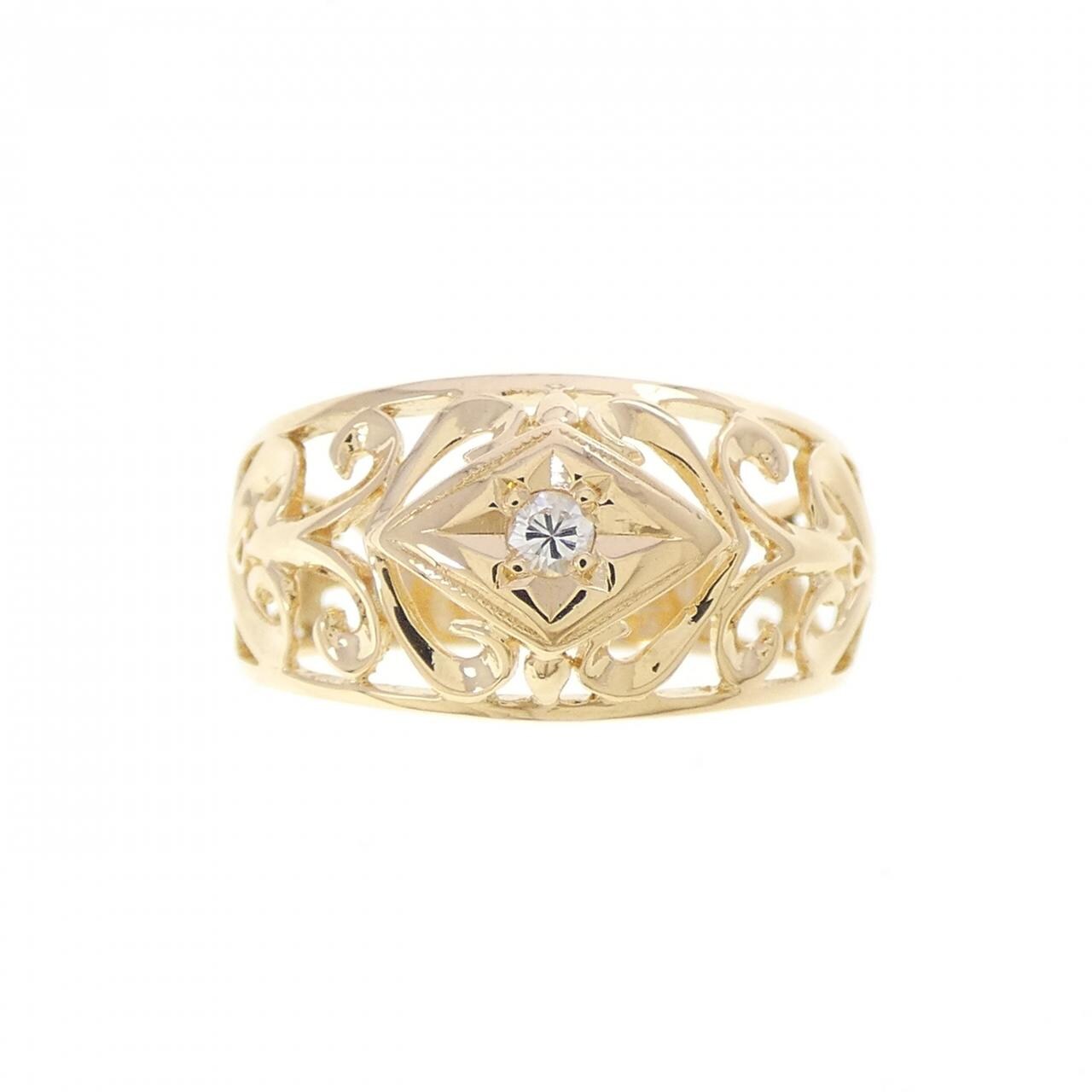 K18YG ダイヤモンド リング 0.05CT