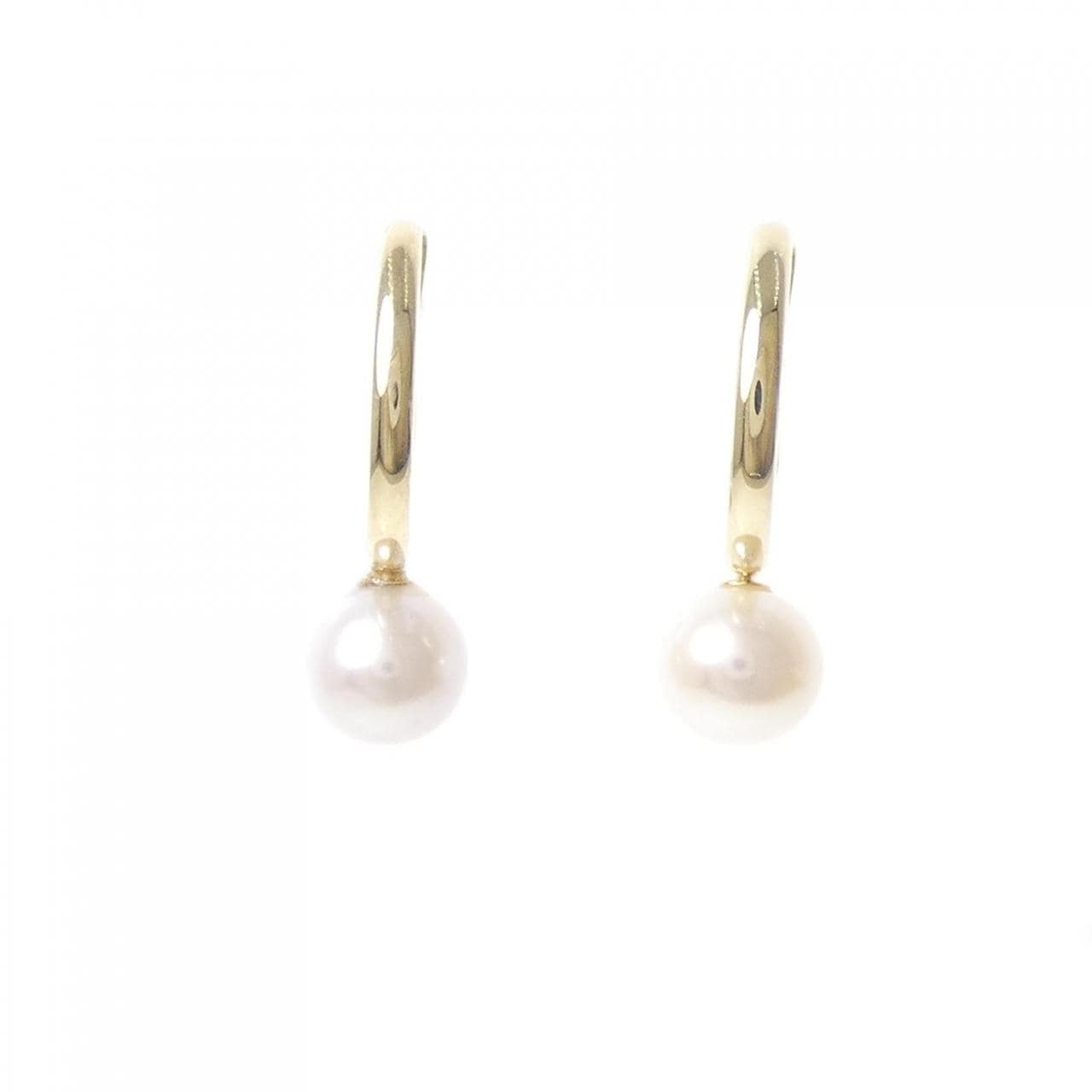 シエナ ロゼ 淡水パール ピアス 6.2mm