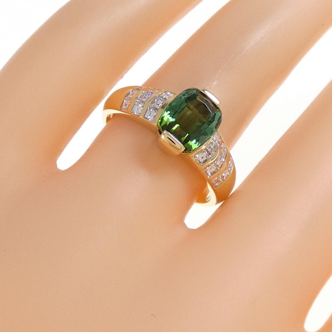 750YG トルマリン リング 0.271CT